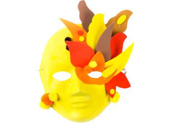 Full Mask Paper Mache With Elastic Pk of 24 - Educational Vantage