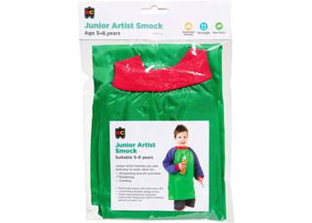 Junior Artist Smock Green and Blue (ages 5-8) - Educational Vantage