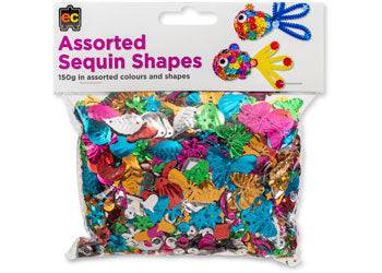 Sequins Assorted Shapes 150gm - Educational Vantage