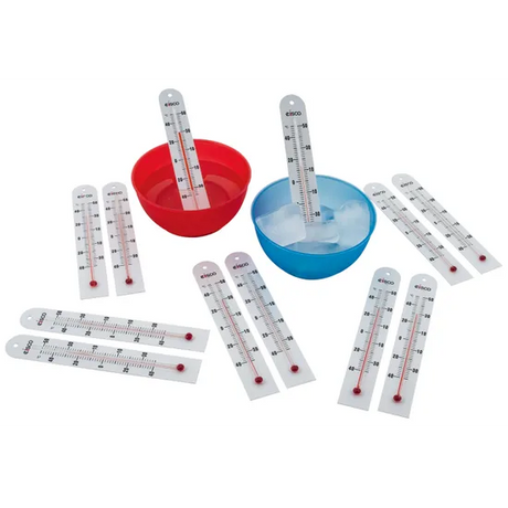 Plastic Thermometers -40 to +50 Â°C - Pack of 12 - Educational Vantage