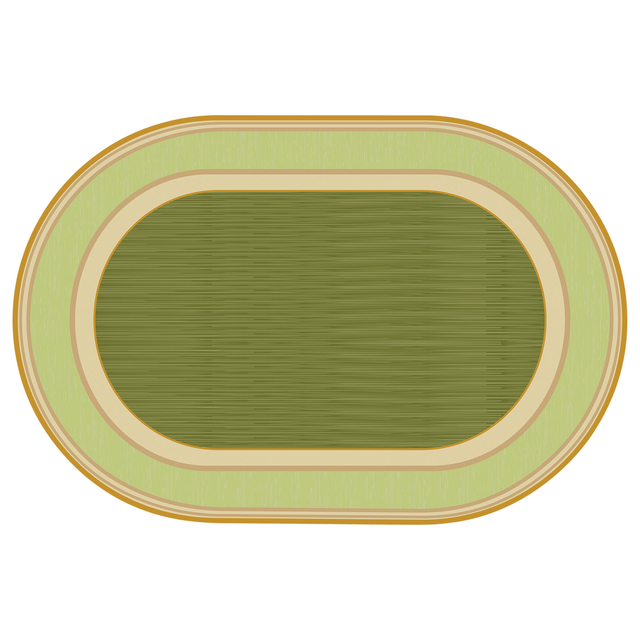 Green Oval Carpet - 274 x 183cm - Educational Vantage