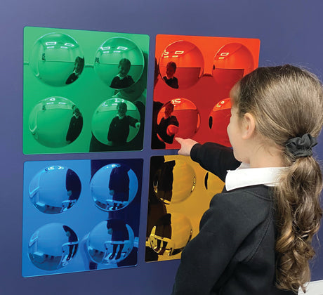Coloured Bubble Mirrors (set of 4) - self awareness - Educational Vantage