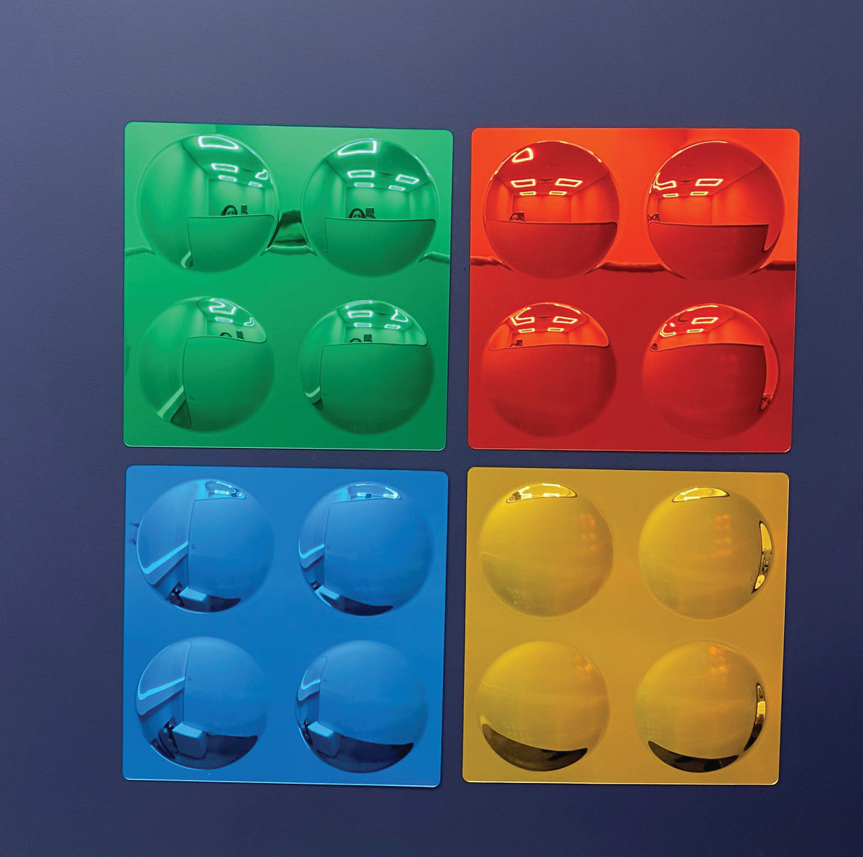 Coloured Bubble Mirrors (set of 4) - self awareness - Educational Vantage