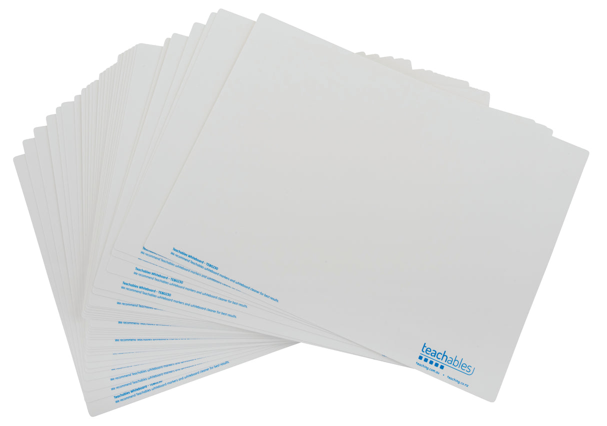 Teachables Blank Mini Whiteboard – Pack of 30