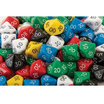 Place Value Dice Tens  - 10-Sided - 100PC - Educational Vantage