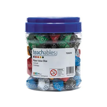 Place Value Dice Tens  - 10-Sided - 100PC - Educational Vantage