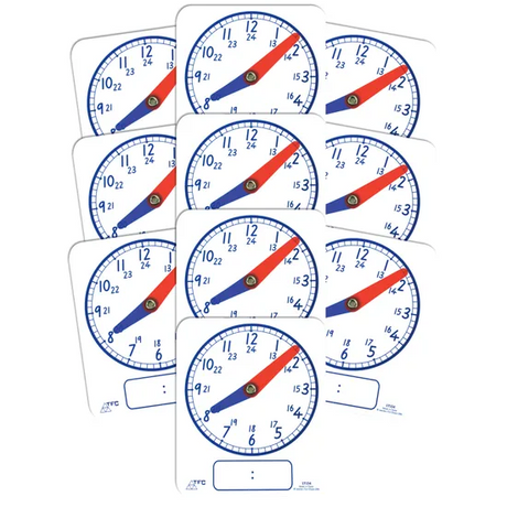 Clock Face Digi/Ana 24hrs 10p - Educational Vantage