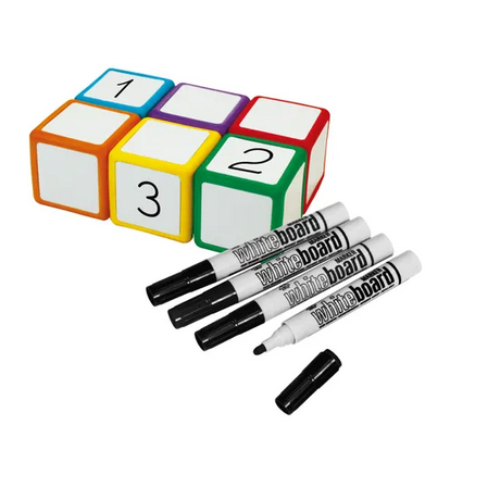 Dice Write On/Off 6fc 5cm Pack - Educational Vantage