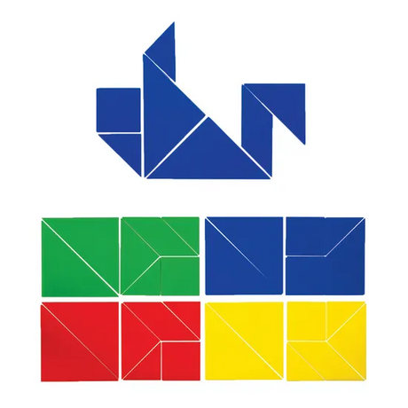 Tangram Plastic 4 Sets 28 pc - Educational Vantage