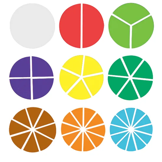 Fraction Circles Student 51 pc - Educational Vantage