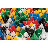 Dice: 4 Face Solid 50 Pieces - Educational Vantage