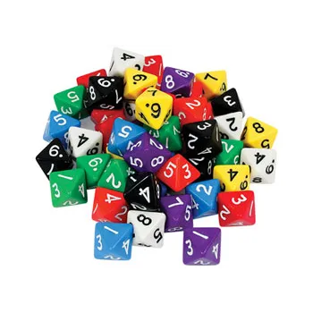 Dice: 8 Face Solid 50p - Educational Vantage