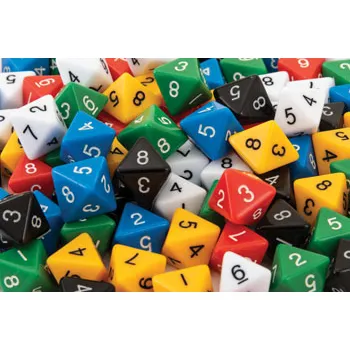 Dice: 8 Face Solid 50p - Educational Vantage
