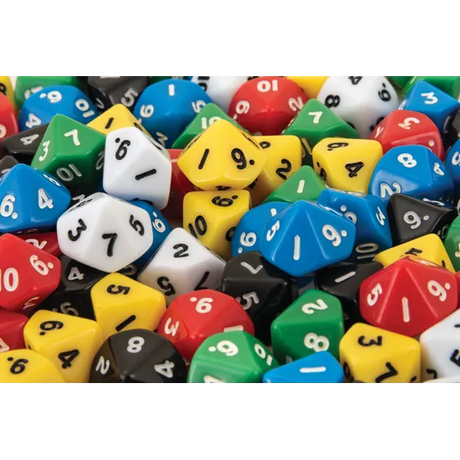 Dice: 10 Face 1-10 Jar 100 pc - Educational Vantage