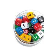 Dice: 1-6 Polyhedra jar 100p - Educational Vantage