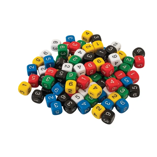 Dice: 1-6 Polyhedra jar 100p - Educational Vantage
