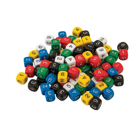 Dice: 1-6 Polyhedra jar 100p - Educational Vantage