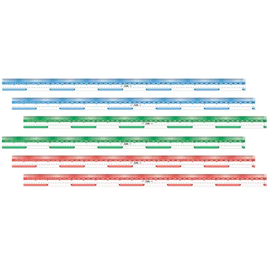 Transparent Metre Ruler 6 pc