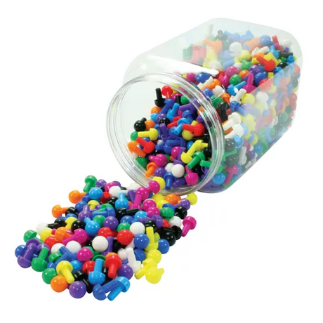 Pegs - 1000 Pieces in Storage Jar - Educational Vantage