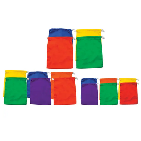 Drawstring Bags Small 6 Pieces - Educational Vantage