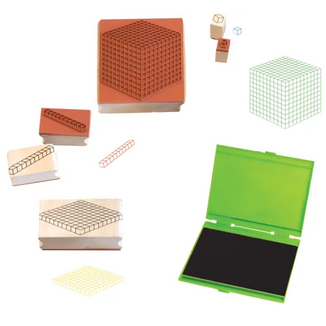 Stamp Base 10 Small 4 Pieces - Educational Vantage