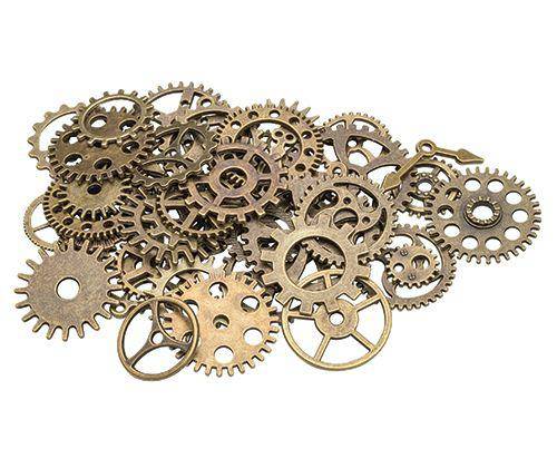 Metal Gears and Cogs Assorted Pack of 48