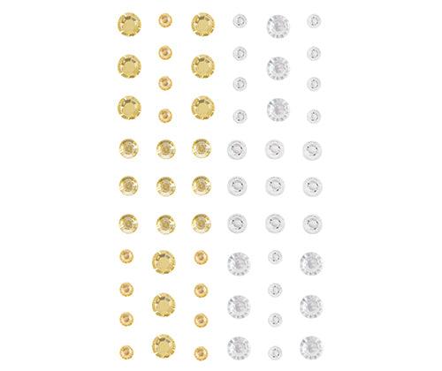 EC Adhesive Crystals Gold and Silver Pack of 60 - Educational Vantage