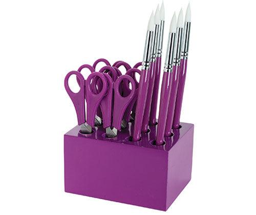 ColourSorts Classroom Organisers by Zart: Scissor & Brush Storage Block - Educational Vantage