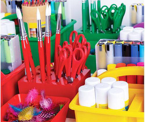 ColourSorts Classroom Organisers by Zart: Scissor & Brush Storage Block - Educational Vantage
