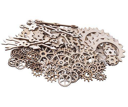 cogs and gears Wooden Gears and Cogs Assorted Pack of 100